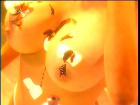 Big tits hottie heated up toying with a banana