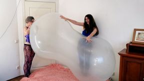 Cosette and Stashia blow giant clear Roomtex Loonster - 1080p