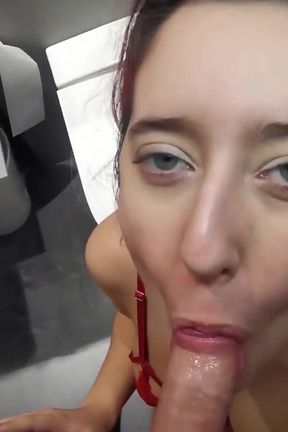 I gave Susy Blue a massive facial cumshot in the hotel bathroom