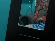 Finishing in front of the mirror