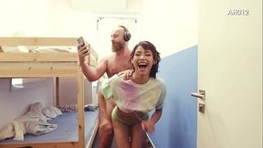 Behind the pissing scenes AHB018, Veronica Leal, Anna De Ville. More info in description