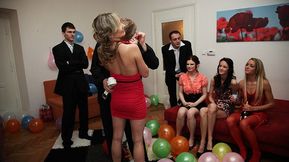 Stunning banging. screwing babes at a B-day party