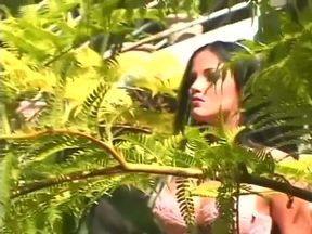 Brunette Slut with Big Tits Sucks a Huge Cock