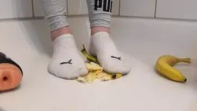 Messy White Puma Socks Banana Crushing (Part 1 of 2)