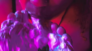 BBW Foot Worship: Whipped Cream Toes Licking &amp_ Sucking