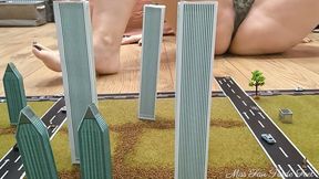 Giantess Fair Trade Flattens the Green City with her feet and ass - Part 3 - Short Version - 720 p