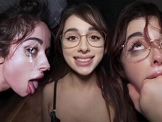 DADDYS FLOOR LICKING WHORE - She Made Him Cum In Her EYES