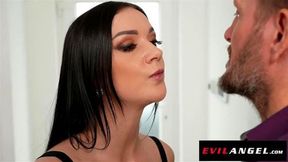 EVILANGEL Hot Blonde Gapes Ass For Older Boss