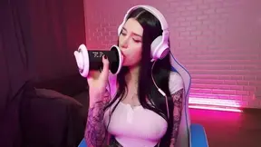 Orgasmic Asmr Gorgeous Babe Licking and Sucking.