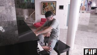 Turned On Stepson Gets Milf To Banged Him During His Piano