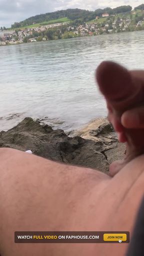 Young Solo Jerk at Lake