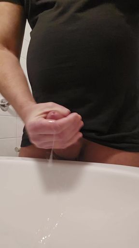 cumming in the sink