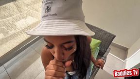Slim Thick Amara takes a sloppy bj then gets fucked hard doggystyle