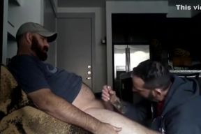 Hot Bearded Step dad Serviced