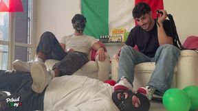 Master Marte and Alpha Lele Dominate Their Slave Bino– Human Doormat Training (Part 1)