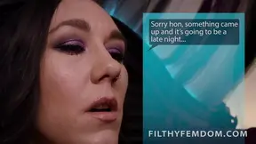Cuckolded hubby watches as Sinn Sage gives an amazing rimjob