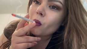 BBW Blows Cigarette Smoke In Your Face