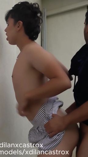 CRUISING FUCKING OUTDOORS WITH A FEMBOY I MET WHILE PLAYING POOL I CUMMED ON HIS BUTTOCKS   Clip 2