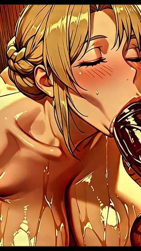 Sauna BJ Cartoon Porn