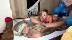 I was sharing a bath with my stepbrother in the tub and everything got out of control ??