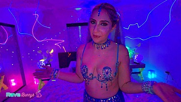 Tattooed Rave Beauty Dahlia Noire Takes Over A UV Glow Party Hookup!