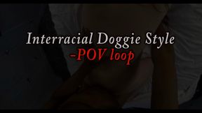 Interracial Doggie Style- POV loop