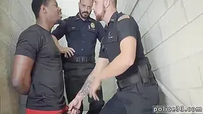 Bare Dark Cop Gay First Time Drilling The White Cop With Some