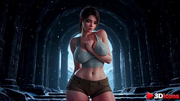 My Night with Lara Croft in the Frozen Peaks – Rough Breeding Sex [AI]