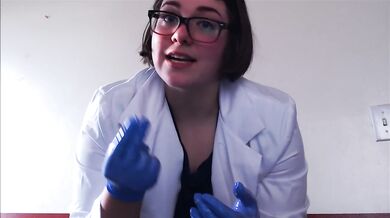 Chubby Brunette Doctor Ruins Your Prostate During Glove Exam