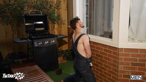 Finn Harding Is by the Grill When He Spies His Sexy Neighbor Cristiano Through the Window