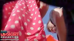 Busty Babe Blows Her Skirt Up – Juicy Ass Revealed in Wild Wind Tease