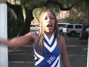 Ebony teens engage in hot interracial action