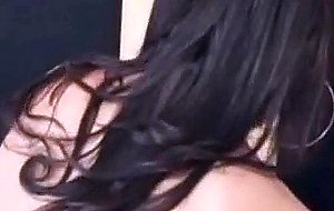 Flat chested shemale analed in condom
