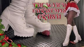 Waifu Christmas Cock Crush in White Painful Boots (Edited Version) - Tamystarly - Balls Trample, CBT, Bootjob, Trampling, Shoejob, Stomping