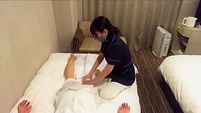 A Fair-skinned, Slender, Beautiful Masseuse Has A Real Orgasm Festival In The Cowgirl Position At A Hotel!