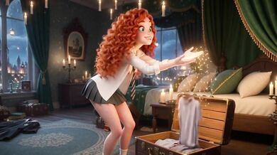 One week of slim ginger goddess worship in her magical 3D university