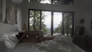 Raw, romantic sunrise sex and creampie (real couple)