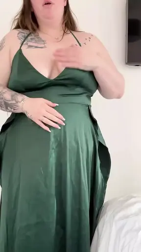 Green Satin Mutual Masturbation