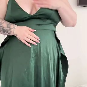 Green Satin Mutual Masturbation