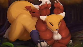 Renamon&#039_s 69 training with guilmon
