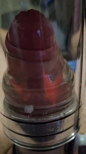 Unforgettable moment from "Milking Machine Session.15 - Uncut Married Tradie shoots 2 loads into milking machine"