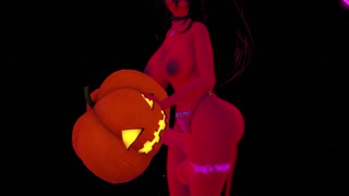 Futa witch succubus fucks a pumpkin