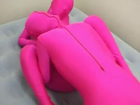 lesbian girl in zentai