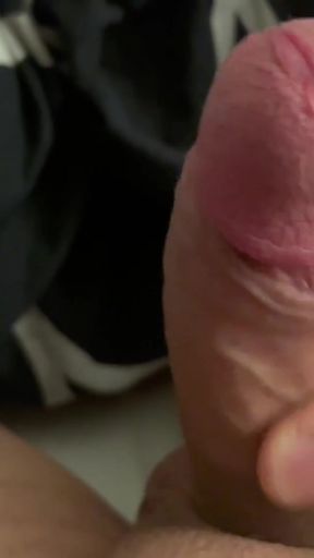 Key moment from "Stroking my tiny, uncut, leaking cock"