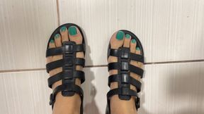 sensualizing in new sandals