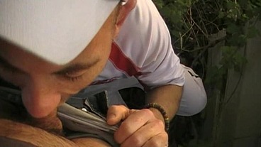 fucked by a straight arab in the car in the steeet exhib outdoor