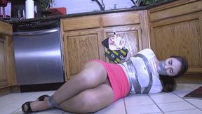 2408LUCI-Taped up tight and gagged-And then he pulled my pantyhose down!