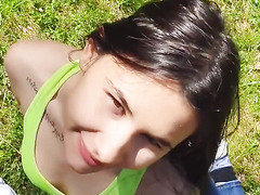 Forest Princess Mia Wet Blowjob creampie