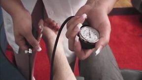 Curly Haired Nurse Rides Patient Cock Passionately