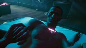 Cyberpunk 2077. Sex with a guy, a prostitute. Offered himself on the street  PC gameplay